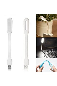 DogusDeco Beyaz Renk Taşınabilir Usb Led Işık Lamba Laptop Lambası Pc Işığı