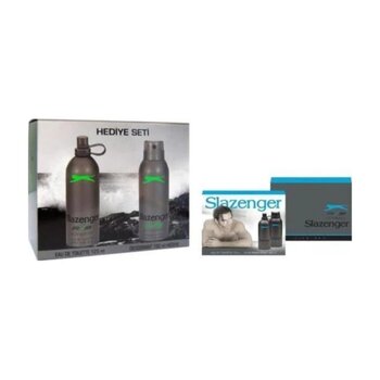 Slazenger Active Sport Mavi + Yeşil Erkek Parfüm Edt 2 X 125 Ml + Mavi + Yeşil Sprey Deodorant 2 X 150 Ml