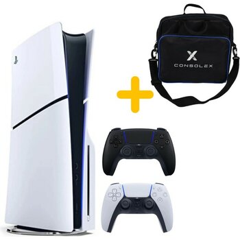 Sony Playstation 5 - Cfı 2016 Avrupa - 1 Tb Slim CD Edition Konsol - Çift Kol (Siyah) + Çanta - Siyah