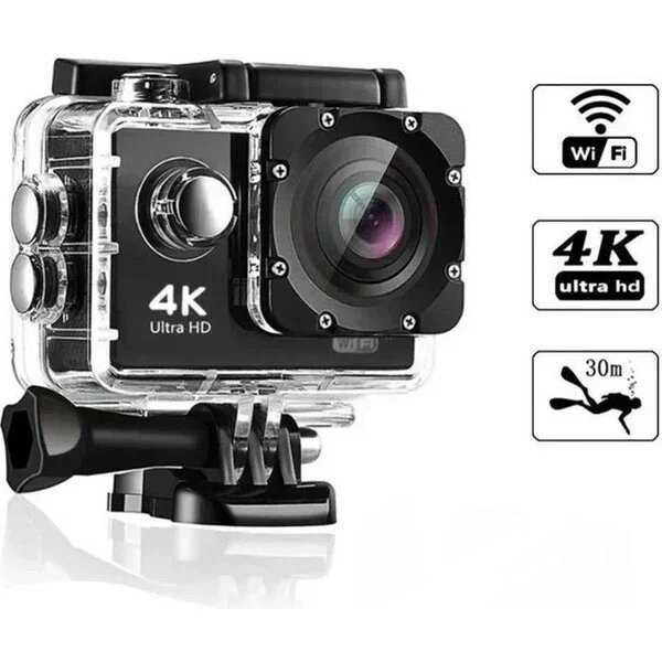 4K Ultra HD 30 FPS Wifi Su Geçirmez 170° Aksiyon Kamerası