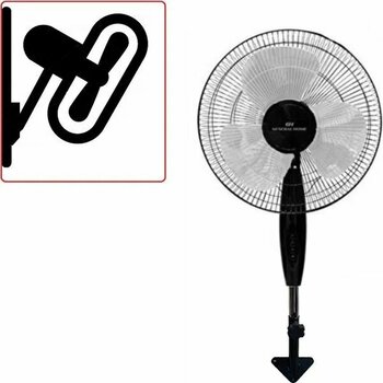 Depolife Duvar Için Hava Vantilatörü Döner Kafa 40 cm Siyah 55 W Duvar Montajlı Vantilatör