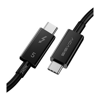 Yenibağ [ıntel Sertifikalı 80 Gbps Thunderbolt 5 Kablosu, USB C Video Görüntüleme Kablosu Desteği 80 Gbps, 120GBPS Bant Genişliği, 16k@60Hz, 8K@60H...