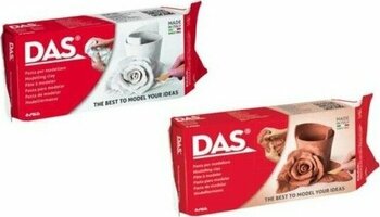 Das Seramik Kil Hamuru Beyaz 500 Gram + Toprak Rengi 500 Gram