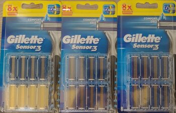 Gillette Sensor3+ Comfort Jel 8'Li Yedek X 3 Adet