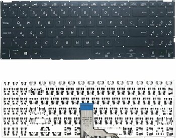 Asus D509da-Br129t, D509da-Br211, D509da-Br211a Uyumlu Klavye Tuş Takımı Tuş Seti Siyah Türkçe