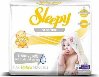 Sleepy Sensitive Islak Bebek Havlusu 3 Adet X 50 Li
