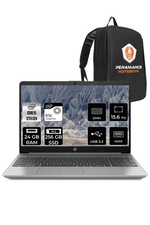 HP 250 G9 6Q8m5es 15.6 inç Intel Core i5 1235U 24 GB 256 GB SSD Intel Graphics FreeDOS
