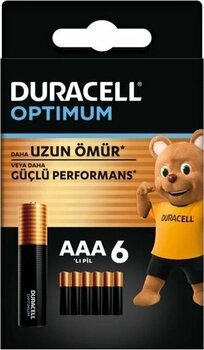 Duracell Optimum Aaa Alkalin İnce Kalem Pil 1,5 V (Lr03 / Mn2400) 6’Lı Paket 2 Adet