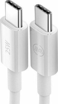 Subzero 25W Hızlı Type C Şarj Kablosu Uzun 1 Metre Çift Taraflı Type-C To Type-C 25W Pd Şarj Kablo 100CM - Beyaz