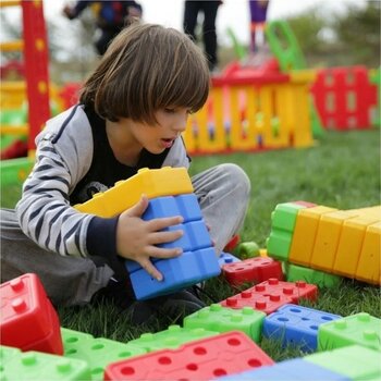 Oyuncak Tuğla - Yapı Oyuncakları - Beceri ve Eğitici Oyuncaklar - Anaokulu - Kreş - 48 Parça