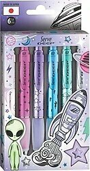 Serve Deep Desenli Metalik 6'lı 0.7 mm Versatil Uçlu Kalem