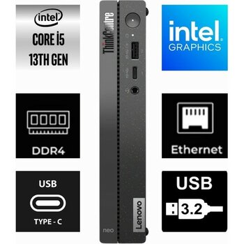 Lenovo Thinkcentre Neo 50Q G4 I5-13420H 12LN007VTR-K05 16GB 1tb Intel UHD Graphics Freedos Mini Pc - Yok (Free Dos)
