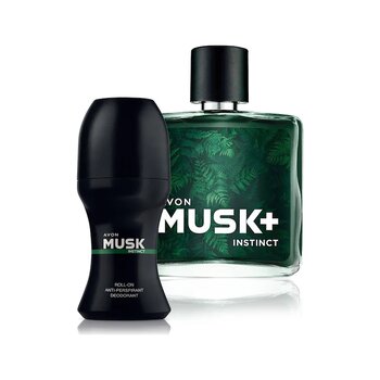 Avon Musk Instinct Erkek Parfüm Edt 75 Ml + Musk Instinct Erkek Rollon 50 Ml