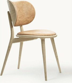 Rock Deri Sandalye - Siyah, El Yapımı Koyu Meşe Ayaklı