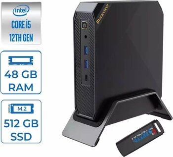 Blackview Intel Core I5 12450H 48GB 512GB SSD Windows 11 Pro Mini Bilgisayar MP200I5P12