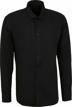 Süvari Slim Fit Klasik Yaka Düz Siyah L Uzun Kol Erkek Gömlek