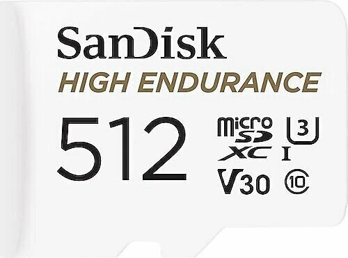 SanDisk High Endurance SDSQQNR-512G-GN6IA Class 10 UHS-I U3 V30 512 GB Micro SD Kart