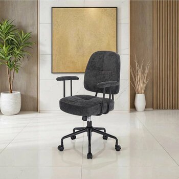 Adore Mobilya New York Çalışma Sandalyesi - Koyu Gri 65x96,5-102,5x68 cm