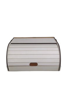 dehaberk Ekmek Kutusu, Beyaz Renk Ahşap Ekmeklik, Kapaklı Ahşap Ekmek Saklama Dolabı, Bread Box