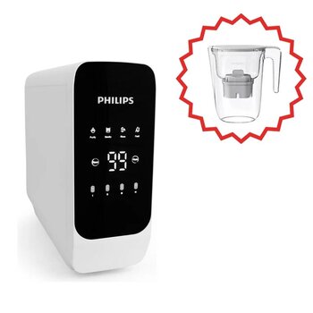 Philips Aut3063/62 Dijital Pompalı Su Arıtma Cihazı, Su Arıtma Filtreli Sürahi 3,5 L Hediye