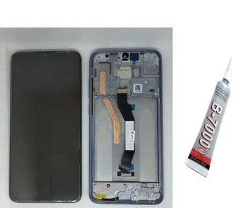 Redmi Note 8 Pro  Ekran Dokunmatik Çıtalı (Siyah) B7000 Yapiştirici