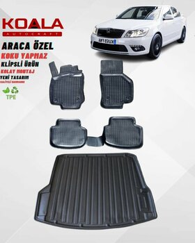 KoalaOtoTekstil Skoda Octavia (2005-2012) Araca Özel Paspas ve Bagaj Havuzu