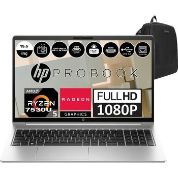 Hp Probook 455 G10 Amd Ryzen 5 7530U 24GB 512GB SSD Amd Radeon™ Graphics Freedos 15.6" Fhd Taşınabilir Bilgisayar 854S1ESF12+ Zetta Çanta - 512 GB