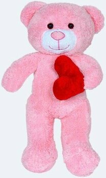 Özgüner Oyuncak Pandamkee 50 cm Kalpli Sevimli Peluş Ayıcık - 07-Pembe