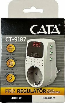 Cata Ct-9187 4000W Akım Korumalı Led Göstergeli Priz