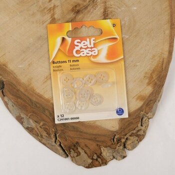 Self Casa Şeffaf ve Çok Amaçlı 11 mm Gömlek Düğmesi 12 Adet