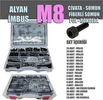 373 Parça M8 İmbus Set