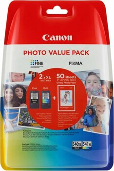 Canon PG-540XL-CL-541XL Orijinal 2'li Paket Mürekkep Kartuş + Foto Kağıdı Hediyeli