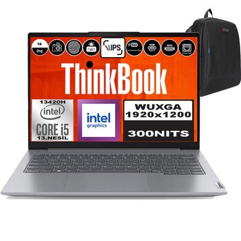 Lenovo Thinkbook 14 G6 Irl Intel Core I5 13420h 32gb Ddr5 1tb Ssd 14" Wuxga 300nits Ips Windows 11 Pro Taşınabilir Bilgisayar 21kg00uctrp10 + Zetta Çanta