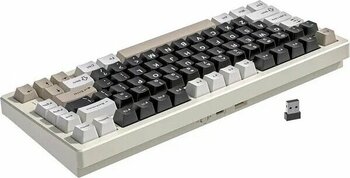 Attack Shark X75 Beyaz - Siyah Kablosuz Bluetooth Mekanik RGB Klavye