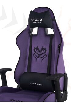 XMAX / Rio Plus Balerion Terletmez Kadife Kumaş Mor Gaming Oyuncu Koltuğu / 120 Kg Taşır