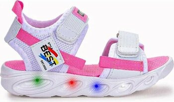 Kiko Kids 100 Işıklı Günlük Kız/erkek Beyaz - Pembe 29 Sandalet