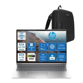 Hp Probook 460 G11 Intel Core Ultra 5 125H Ddr5 40Gb 4Tb Ssd Rtx™ 2050 4Gb 16" Wuxga Ips Windows 11 Pro Taşınabilir Bilgisayar 9Y7b7etp16 + Zetta Çanta