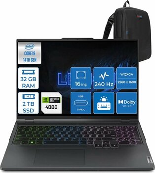 Lenovo Legion Pro 7 Intel Core i9-14900HX 32 GB RAM 1 TB + 1 TB SSD NVIDIA GeForce RTX 4080 16" 2560x1600 Taşınabilir Bilgisayar L83DE002WTR02