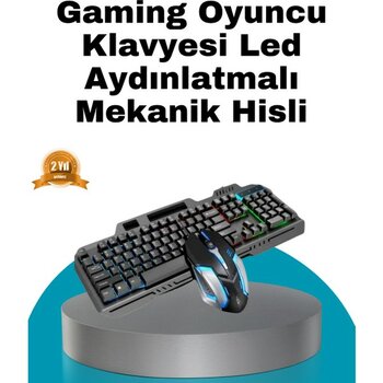 MiraLive Mekanik Oyuncu Seti – LED Işıklandırma ve Ergonomik Mouse