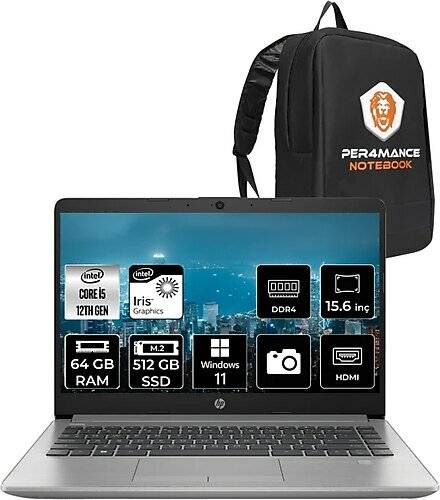 HP 250 G9 723P6ea 15.6 inç Intel Core i5 1240P 64 GB 512 GB SSD Intel Graphics Windows 11 Professional
