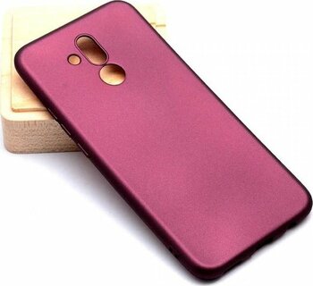 Noktaks - Huawei Uyumlu Huawei Mate 20 Lite - Kılıf Mat Renkli Esnek Premier Silikon Kapak - Mürdüm Sadece Kılıf Olsun