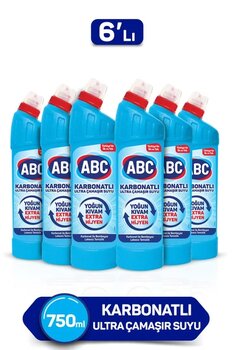 Abc Karbonatlı Ultra Çamaşır Suyu 750 Ml 6'Lı