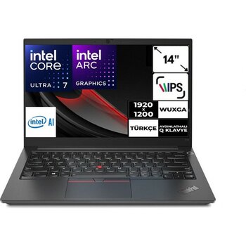 Lenovo Thinkpad E14 Gen6 Ultra 7 155H 16 GB 512 GB SSD Windows 11 Pro Arc Graphics 14" Wuxga Notebook 21M70091TX Cb1
