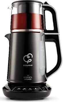 Karaca Çaysever Konuşan Chrome 1700 W Cam Demlikli Çay Makinesi