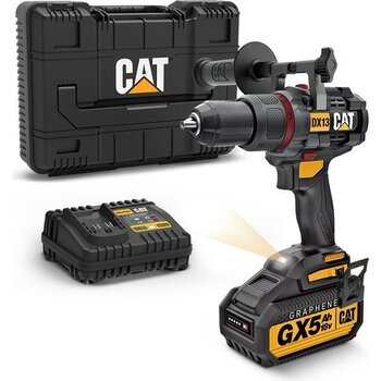 Cat DX13 18VOLT/5.0AH Graphene Li-Ion Kömürsüz Profesyonel Şarjlı Darbeli Matkap