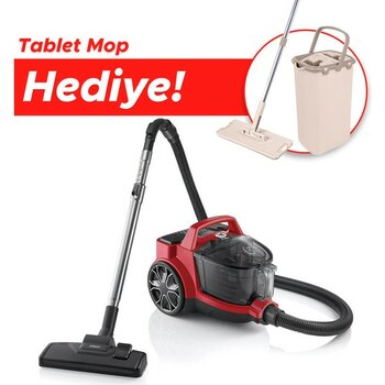 Arzum AR4071 Clean Force Red Cyclone 890 W Toz Torbasız Süpürge Hediyeli - Kırmızı