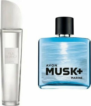 Avon Pur Blanca 50 ml Kadın Parfüm ve Avon Musk Marine Erkek Parfüm Edt 75 ml 2 Li Set - bay