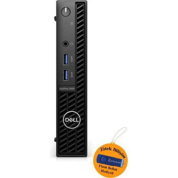 Dell Optiplex 3000MFF  I3-12100T 24 GB 1 Tb SSD WIN11 Pro N007O3000MFF_VP_U ZI726 + Zitek 16 GB Flash Bellek