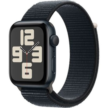 Apple Watch SE 2.Nesil (2023) GPS 44mm Midnight Aluminium Case with Midnight Sport Loop - Gece Yarısı - 44 mm