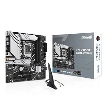 Asus Prime B760m-A Wifi D4 Oyun Anakartı Soketi Intel Lga 1700 (Intel B760, Matx, Ddr4 Bellek, Pcıe 4.0, 2X M.2, Wifi 6, Aura Sync)